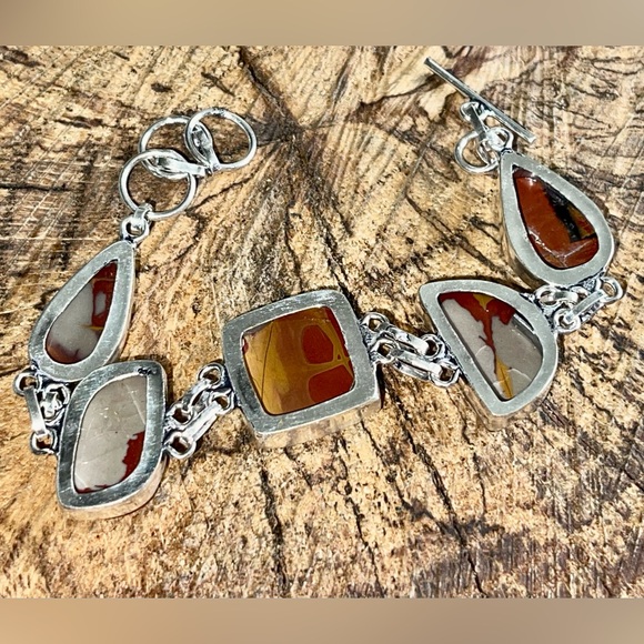 Australian Noreena Mudstone Jasper Bracelet 7”-8” - Picture 2 of 7